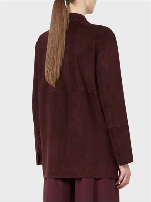 Giacca monopetto in pelle di agnello scamosciata S' MAX MARA | 2629446011600003